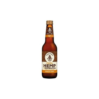 Picture of HAPPY HIPPIE, Kombucha + Hemp, Ginger Tonic 330ml